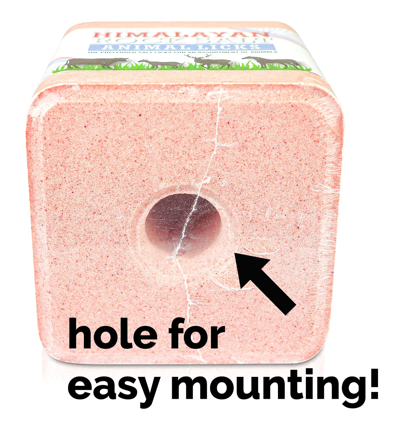 Himalayan Secrets® 5.5LB (2.5KG) Compressed Pink Himalayan Salt Lick | for Livestock and Wildlife Animals | 100% Pure & Natural Feed Salt Block | Natural Minerals and Trace Elements