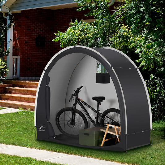 Azaeahom Bike Storage Shed Tent, Waterproof Outdoor Storage Shed for Bicycle, Easy Setup, Portable Storage Tent for Motorcycle,Garden Tools,Lawn Mower