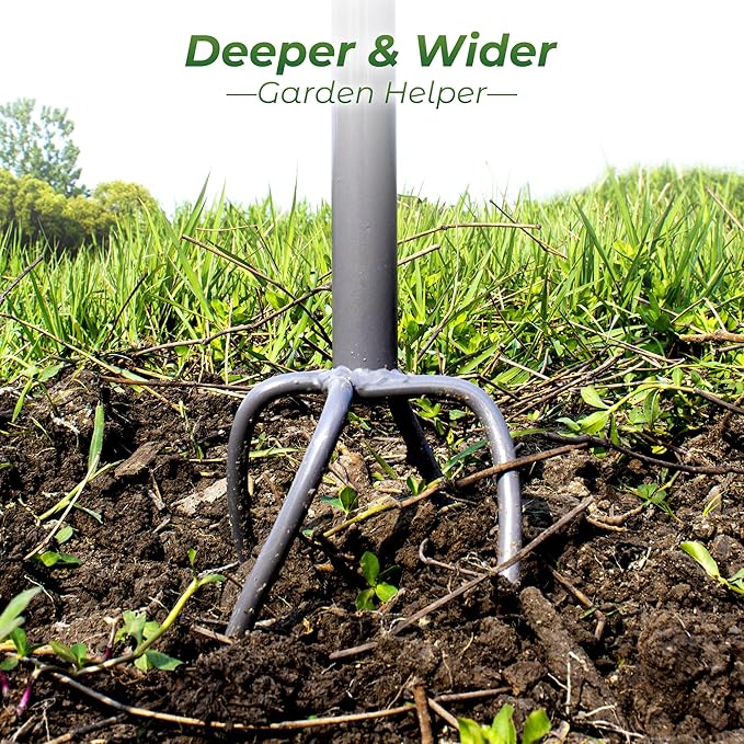 Walensee Upgrade Twist Tiller Manual Hand Tiller Garden Claw Cultivator with a Removable Big Claw, Garden Claw Tool Long Handle Steel Tiller Lawn Aerator Soli Lossener for Gardening Bed and Plant Box
