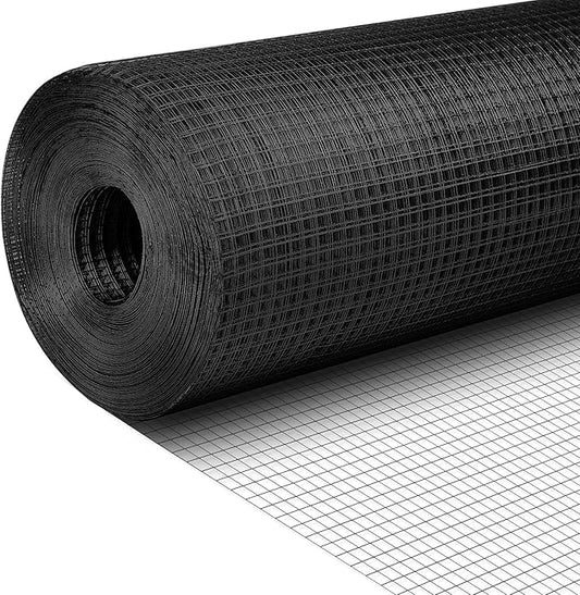 Tatuo 36in x 150ft Hardware Cloth Hot Dip Galvanized After Welded Cage Mesh Rolls 1/2 Inch Metal Chicken Wire Mesh Roll Wire Fencing Poultry Netting for Raised Garden Rabbit Rodent Animals(Black)