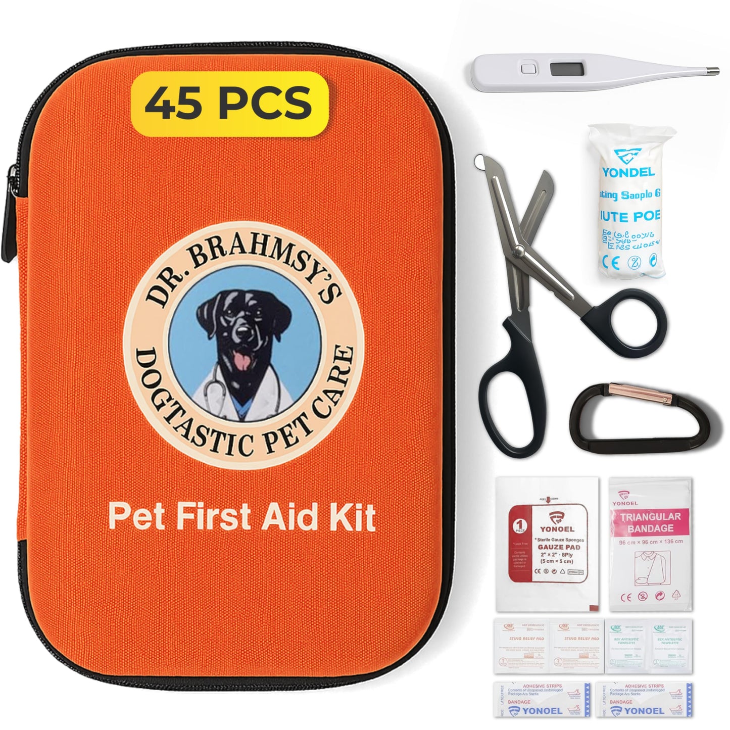 Dr Brahmsy’s Pet First Aid Kit – Emergency Kit for Dogs, Perfect for Travel, Camping & Hiking Essentials