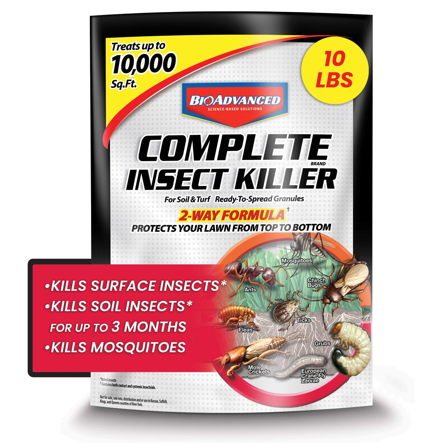 BioAdvanced Complete Brand Insect Killer for Soil and Turf, Granules, 10 lb, Outdoor Ant Killer