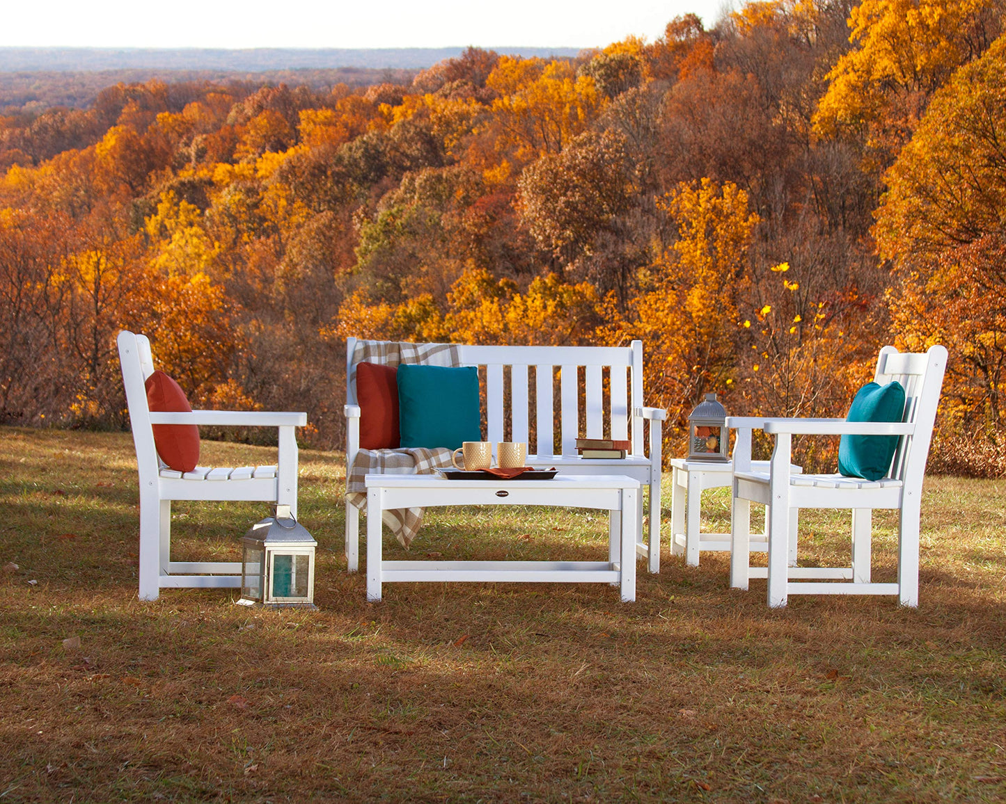 POLYWOOD GNB48WH Vineyard 48" Bench, White