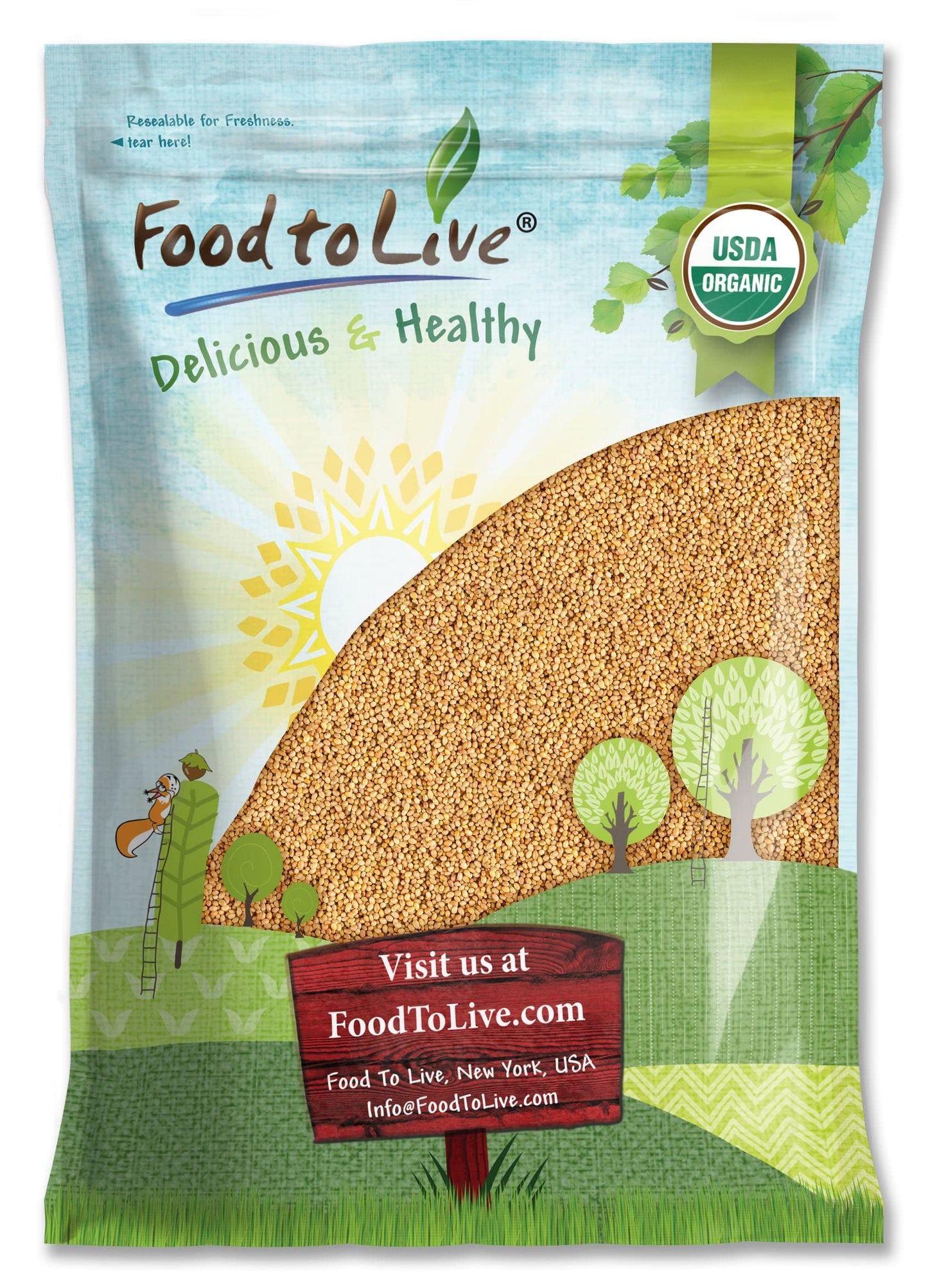 Food to Live Organic Clover Seeds for Sprouting, 10 Pounds Non-GMO, Pure, Vegan, Kosher, Bulk, Edible Seeds, Rich in Vitamins, Minerals, Fiber for Growing Sprouts, Microgreens High Germitation Rate
