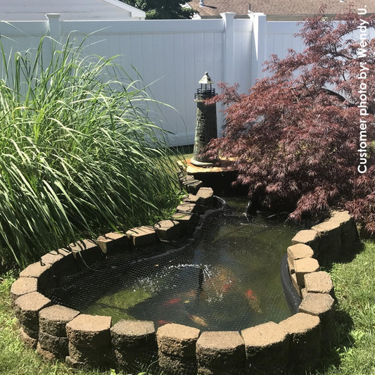 Sunnydaze 35-Inch Outdoor Lighthouse Lamp - Solar Lighthouse Decor with LED Light for Garden, Yard, Patio - Decorative Cobblestone