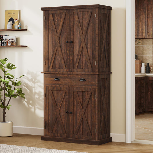 YITAHOME 72'' Tall Kitchen Pantry Cabinets,