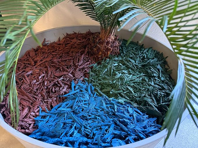 100% Wire-Free Shredded Rubber Mulch – Blue – 20 lb (1.2 cu ft) – Long-Lasting, Low Maintenance, Safe for Kids & Pets – Ideal for Landscaping & Playgrounds