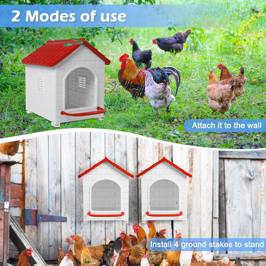 Nesting Boxes for Chicken, Plastic Compartment Chicken Nesting Boxes Coop for Laying Eggs for Hens, Ducks and Poultry