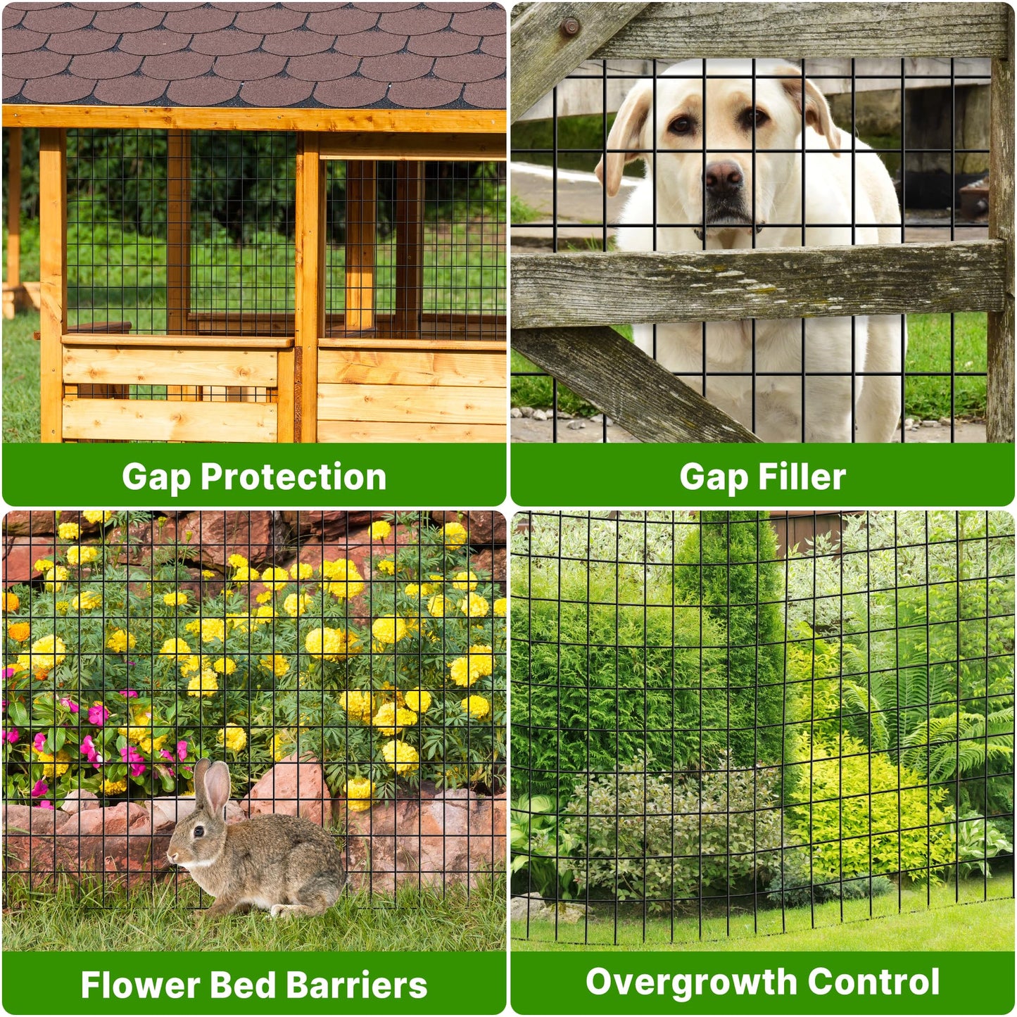 Thealyn Welded Wire Fence 3ft x 50ft Mesh Size 2x3 Inch Wire Mesh Roll Chicken Wire Poultry Netting for Garden Fencing, Animal Barrier, Border Fencing (USE 4 FT Post)