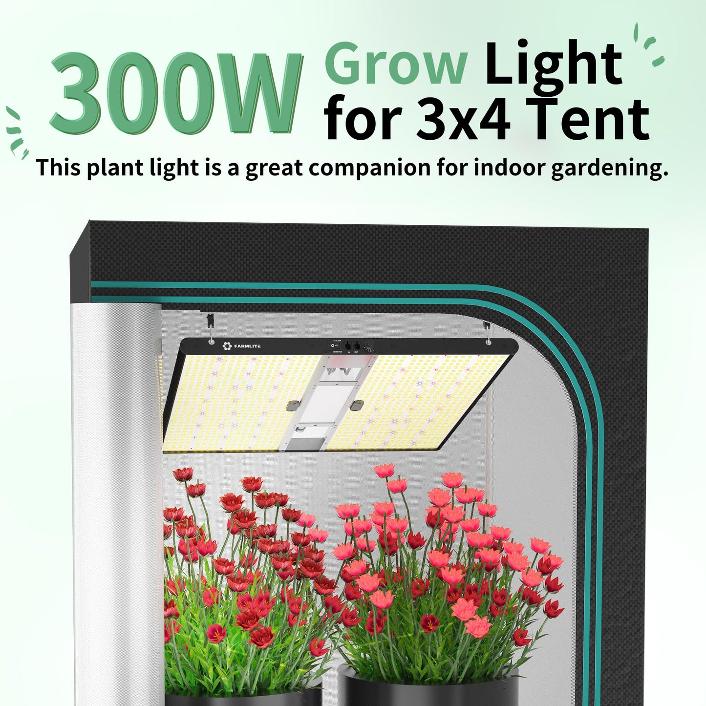 FARMLITE Grow Light for Indoor Plants Quantum Board Grow Light Full Spectrum Led Grow Lights Growing Lamp Daisy Chain Dimmable (300Watts)
