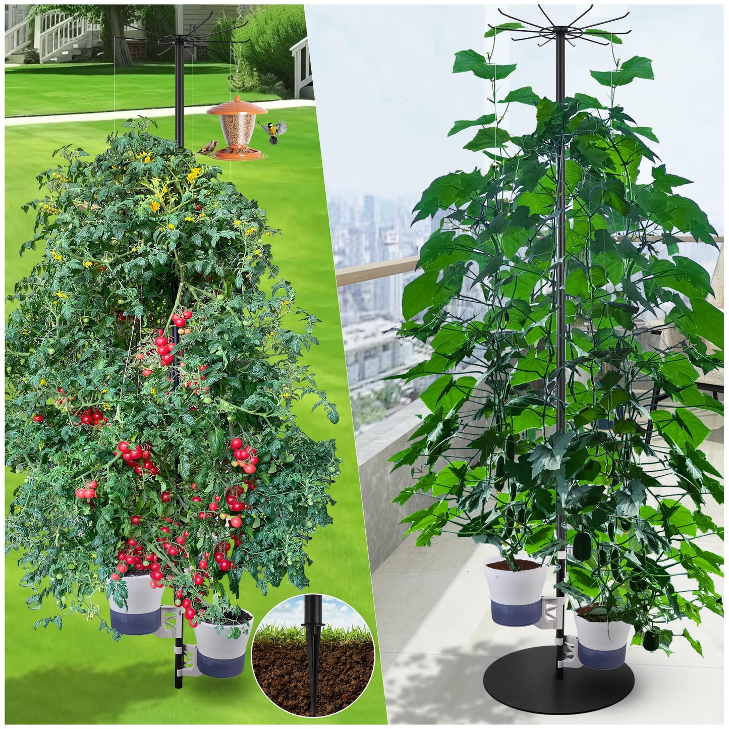 E SUPEREGROW DIY Hydroponics Growing System Tower Garden Kit