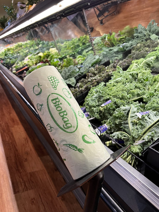 BioBag (USA 100% Certified Compostable, 11x17, 2000 Count, Perfect for The Grocery Store or Farmers Market Produce Bag, Green, 2000.0,PB11417-0.4