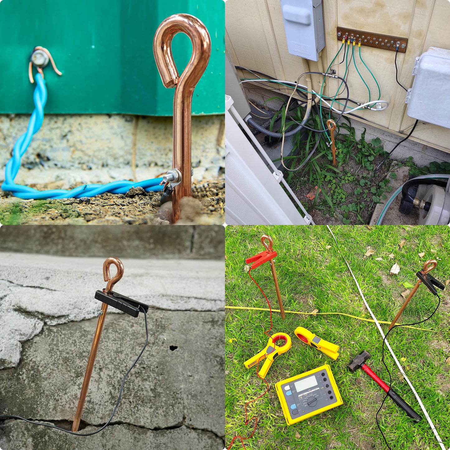 Makevivi Electric Fence Wire - Grounding Rod, Connect The Energizer and Electric Fence Charger Solar Powered, Solar Electric Fence Lead Wire with Alligator Clip, for Generator Electric Fence