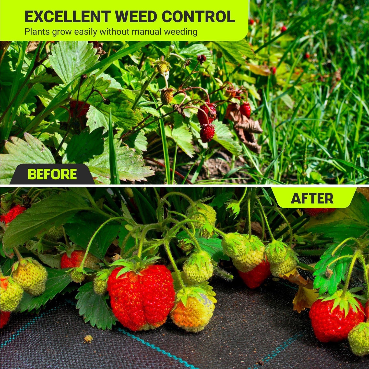 5ftx500ft Garden Weed Barrier Landscape Fabric (including Scissors & Gloves), Large Weed Block Gardening Mat, Heavy Duty Ground Cover Weeds, Superior Weed Landscape Control For Vegetable Projects.