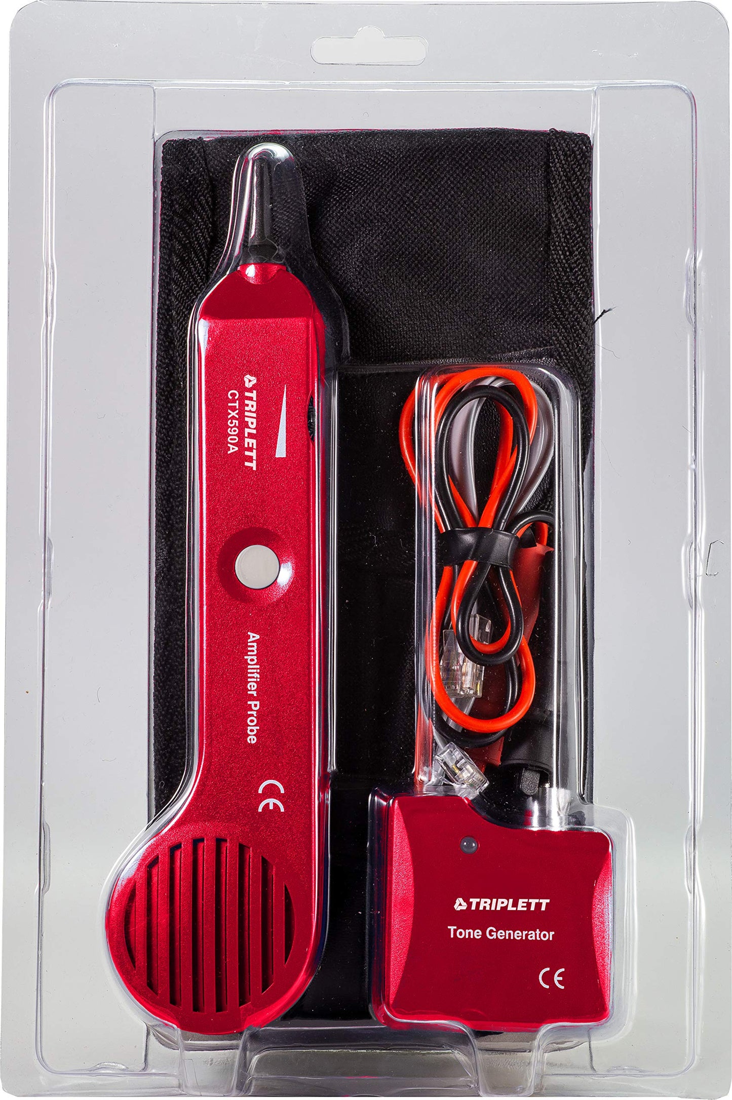 Triplett CTX590A Tone and Probe Wire Trace and Cable Test Kit with RJ11, RJ45, and Alligator Clips