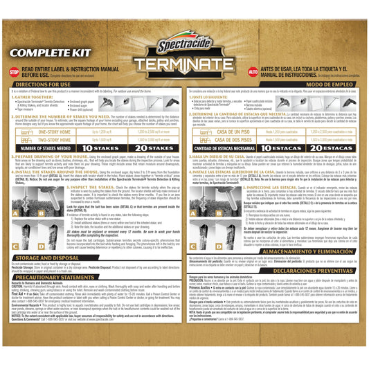 Spectracide Terminate Termite Detection & Killing Stakes, Kills Foraging Termites, Detects Termite Activity, 15 Count