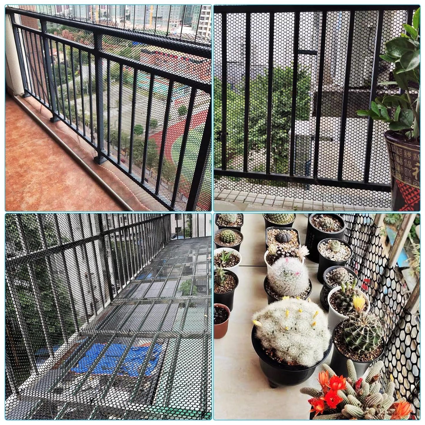 LDXDRU Black Plastic Wire Mesh Fence 15.7in x 33ft Chicken Wire Mesh, Plastic Wire Mesh, Chicken Wire Fencing for Poultry, Dogs, Rabbit Barrier & Gardening, Versatile Fencing & Netting Solution