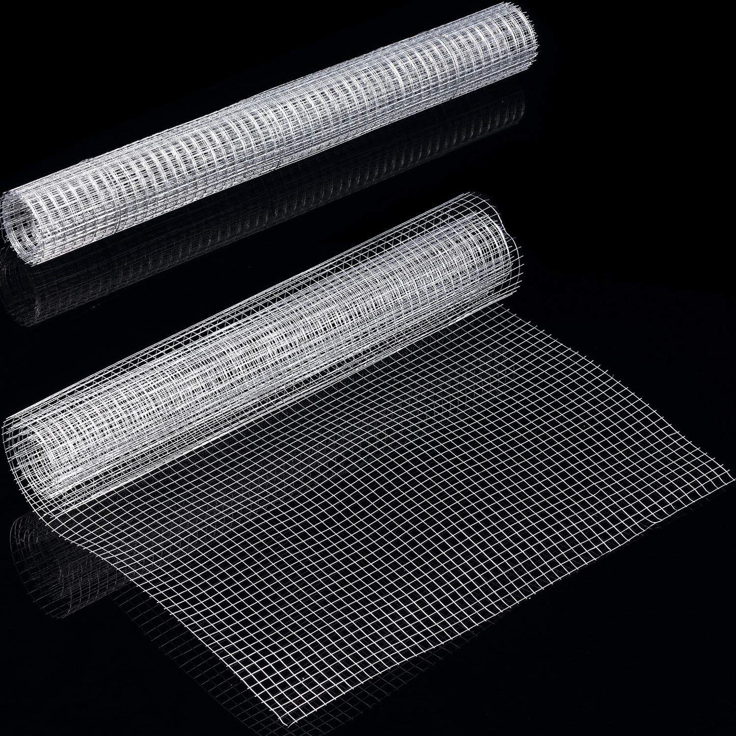 SATINIOR 2 Sheets 13.7 x 40 Inches Chicken Wire Fence Wire Mesh Roll Hardware Cloth Small Galvanized Welded Metal Cage Fence for Crafting Coop Rabbit Snake Poultry Enclosure