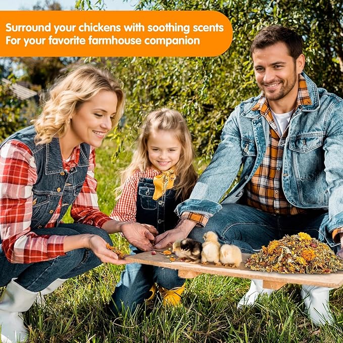 23oz Natural Chicken Nesting Herbs Premixed with Dried Flowers and Herbs for Coop and Run Insulation Bedding Roost House and Nesting Box Pads Bedding Supplies for Laying Hens and Ducks