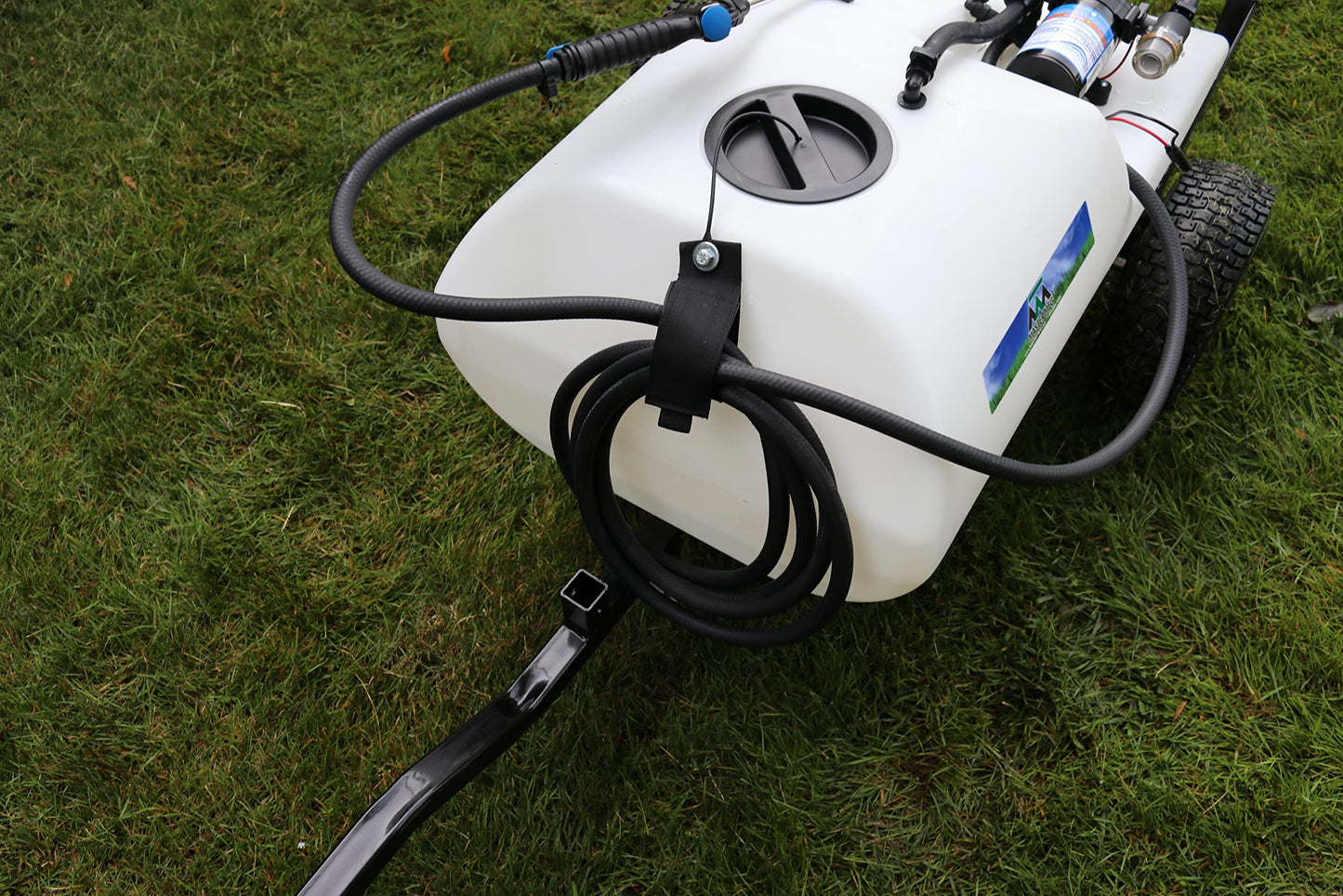 Master Mfg 24-Gallon Deluxe Pull-Behind Trailer Broadcast Sprayer - 7ft Swath, 2.2GPM, 70PSI Max