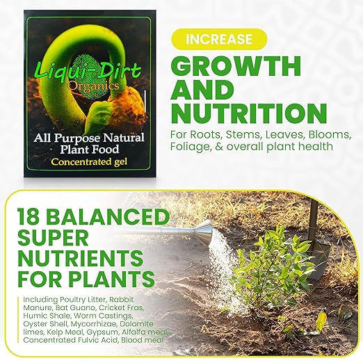 Naturally Organic Plant Food Fertilizer for Indoor Houseplants, Rare Aroids, Flowers, Gardens, Vegetables, Herbs - All Purpose NPK with 18 Vitamins, Micro-Fungi & Bio-Organisms