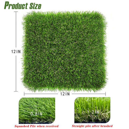HZxoAxo 6 Pack Washable Chicken Nesting Box Pads for Laying Eggs, Artificial Grass Nesting Pads for Chicken Coop, Nesting Box Liners Bedding for Hen Lawn Indoor Outdoor - 12"x12"1.2"