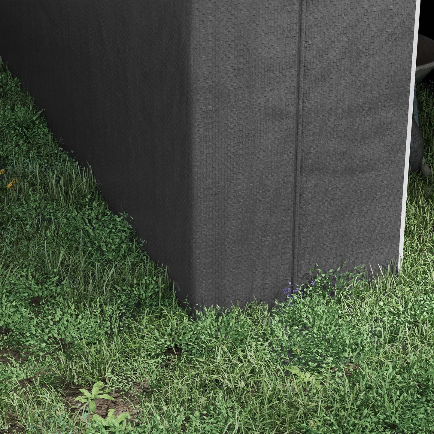 Outsunny 6' x 8' Garden Storage Tent with Galvanized Metal Frame, Waterproof Portable Shed, Heavy Duty Outdoor Shed for Bike, Motorcycle, Garden Tools - Gray