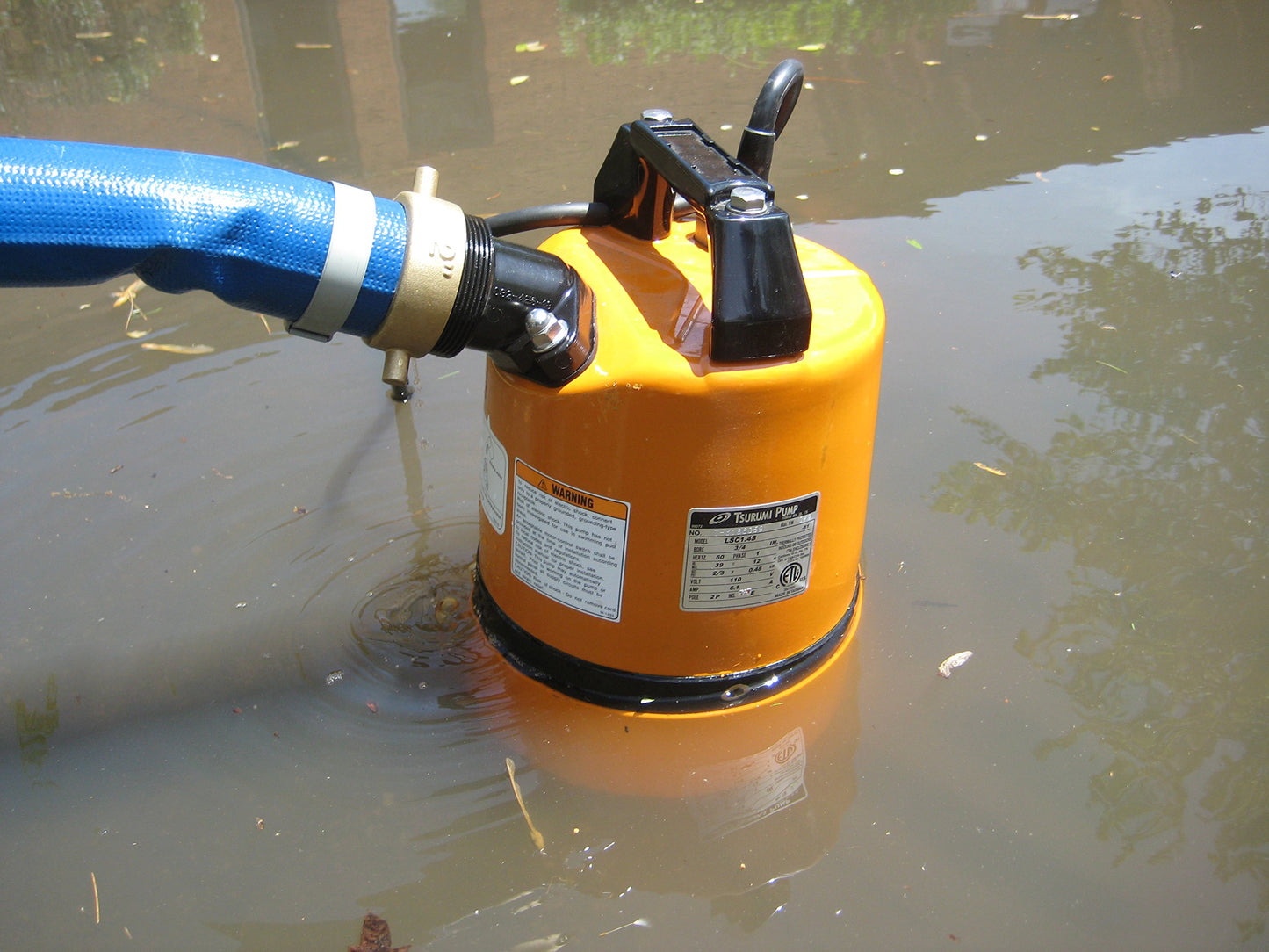 Tsurumi Pump LSC1.4S-61 | Submersible Residue Dewatering Pump | 2/3 HP, 110V, 3/4 in Discharge | Low level residue pump for various flat ground drainage applications | 45 GPM / 2700 GPH