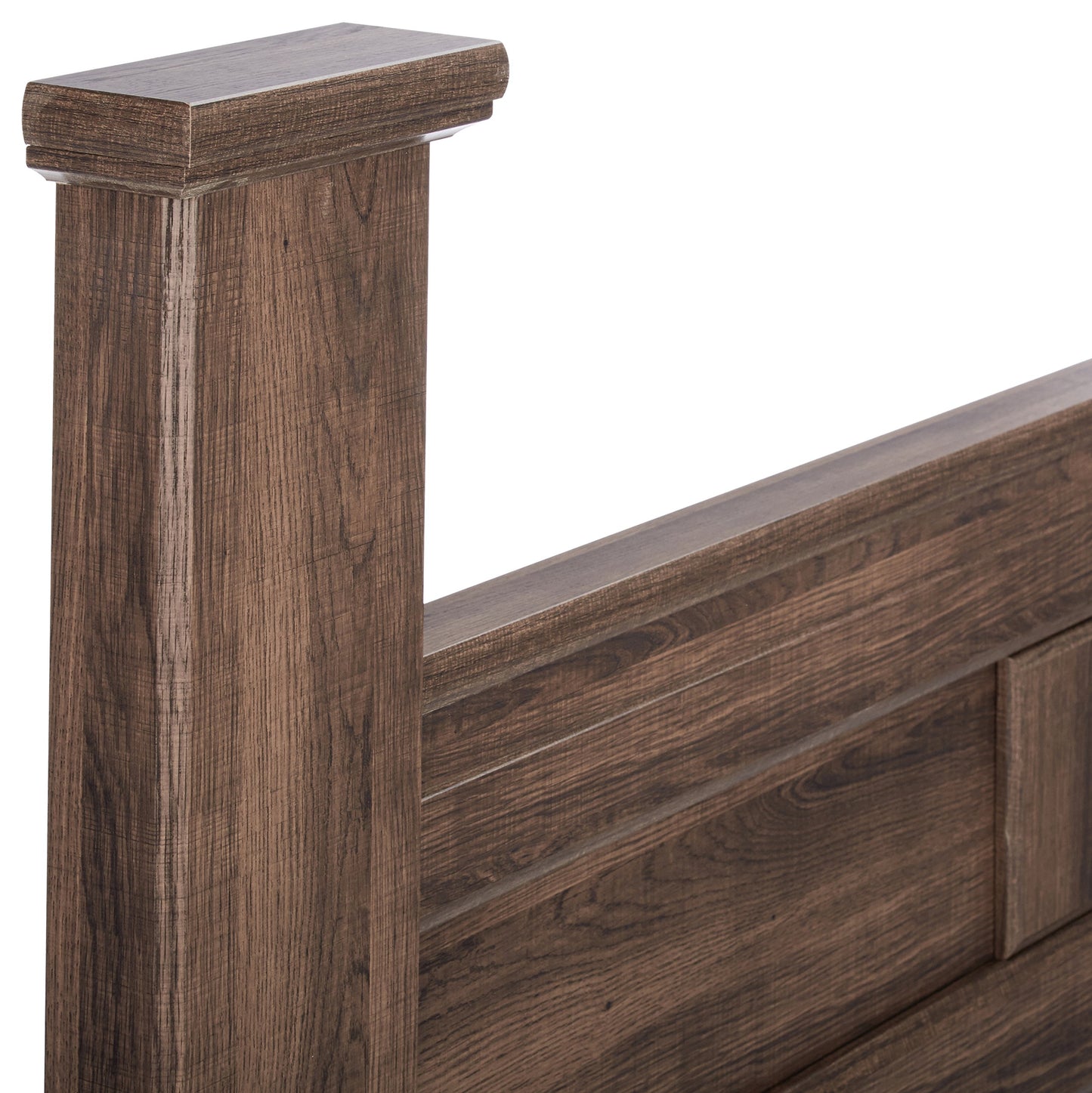 Signature Design by Ashley Juararo Rustic Poster Headboard ONLY, King/California, Weathered Brown