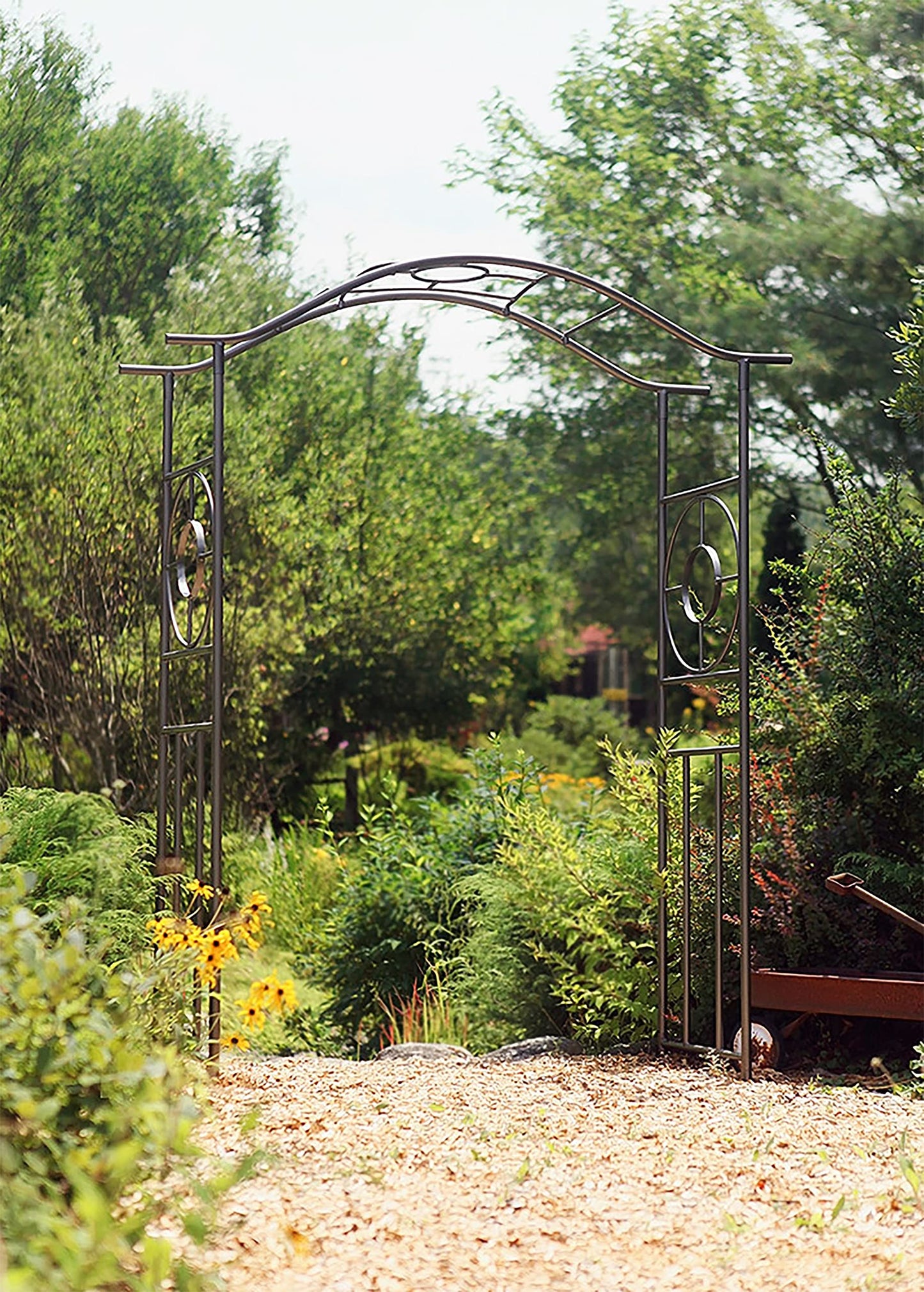 Achla Designs Tuscany Arbor Wrought Iron Garden Arch