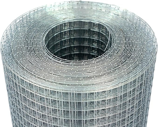 GANGHAO Hardware Cloth 19 Gauge 1/2 inch 24 x 100 ft, Chicken Wire Mesh Roll, Wire Fencing, Wire Fence Roll, Galvanized Wire Mesh, Guard Mesh (24"×100')