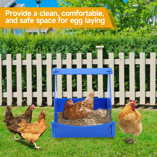 Felmis Chicken Nesting Box,Chicken Nesting Boxes for Laying Eggs, Big Duty Laying Nest Box for Hens, Duck and Poultry, 4 Pack