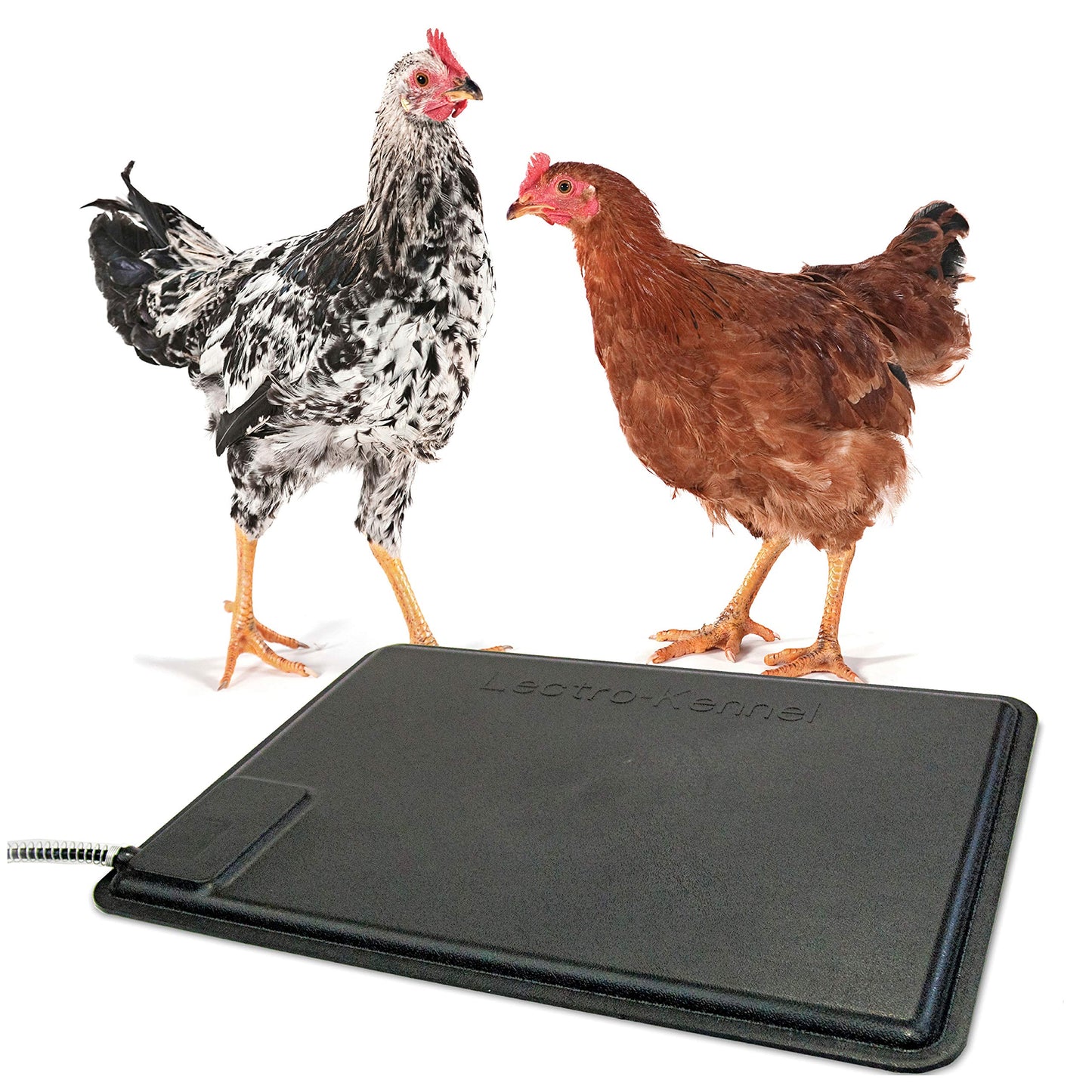 K&H Pet Products Thermo Heated Chicken Pad, Warming Nesting Pad Chicken Coop Accessory, Poultry Chick Heat Lamp Alternative, Automatic Temperature, Safety Listed - Small 12.5 X 18.5in Black 40W