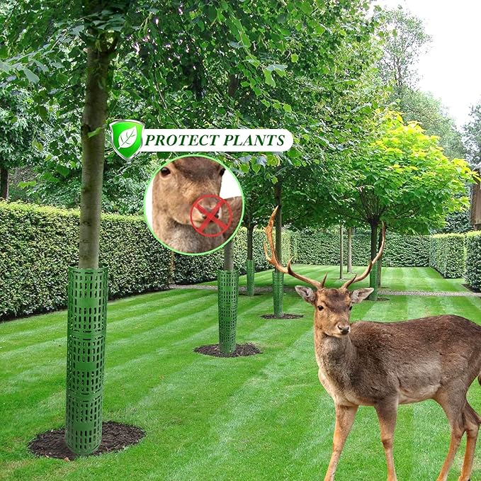 YGAOHF 7 Pack Tree Trunk Protector Guard, Expandable Tree Wraps to Protect Bark, Heavy Duty Tree Protectors from Deer, Tree Guards Trunk Protecter Trimmers, Mowers, Animals Saplings Fruit Trees