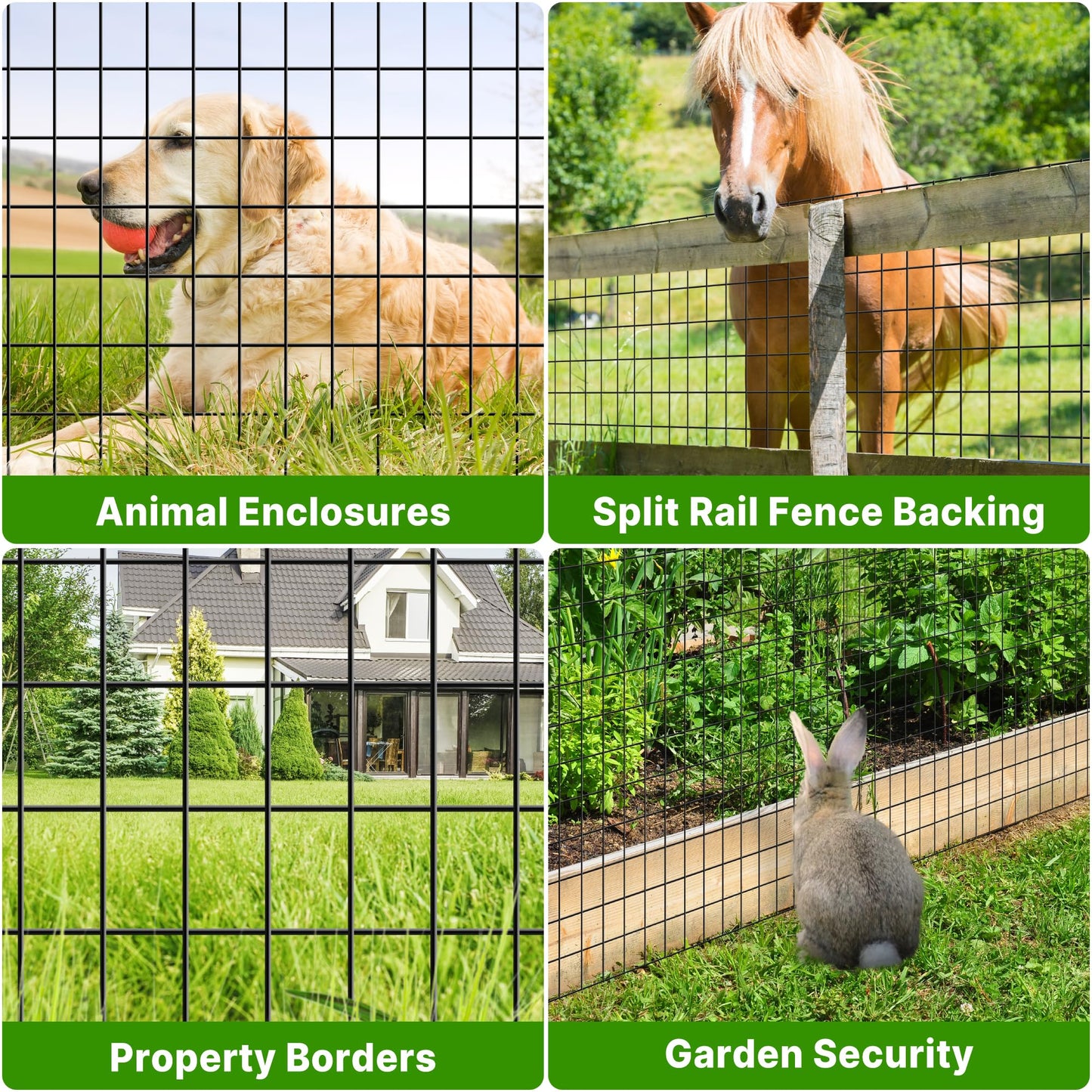 Thealyn Welded Wire Fence 3ft x 50ft Mesh Size 2x3 Inch Wire Mesh Roll Chicken Wire Poultry Netting for Garden Fencing, Animal Barrier, Border Fencing (USE 4 FT Post)