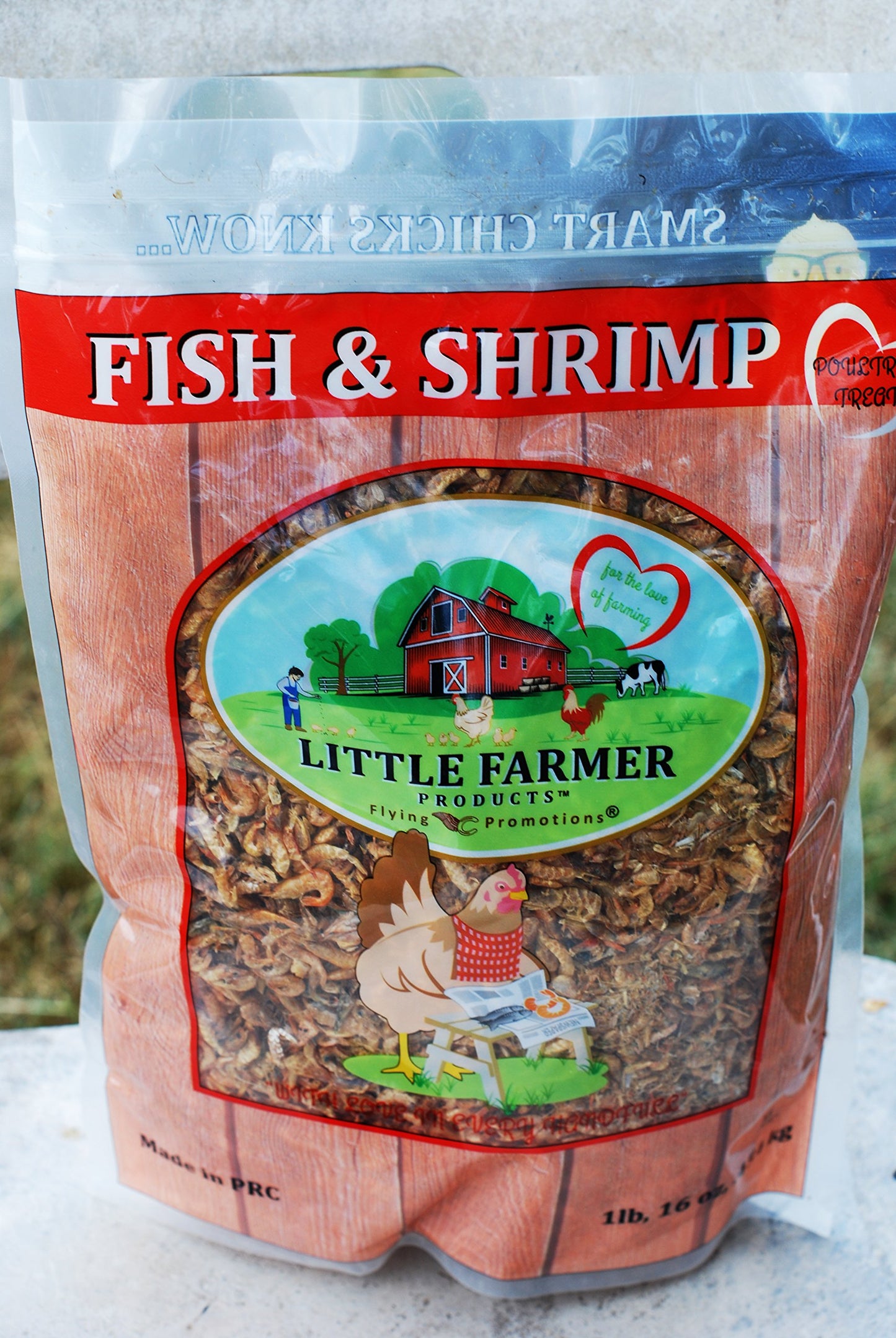 LITTLE FARMER PRODUCTS Fish & Shrimp | Dried River Shrimp & Minnow Fish | Omega 3, Calcium, Protein Packed | Premium Poultry Chicken Duck Treat (3)