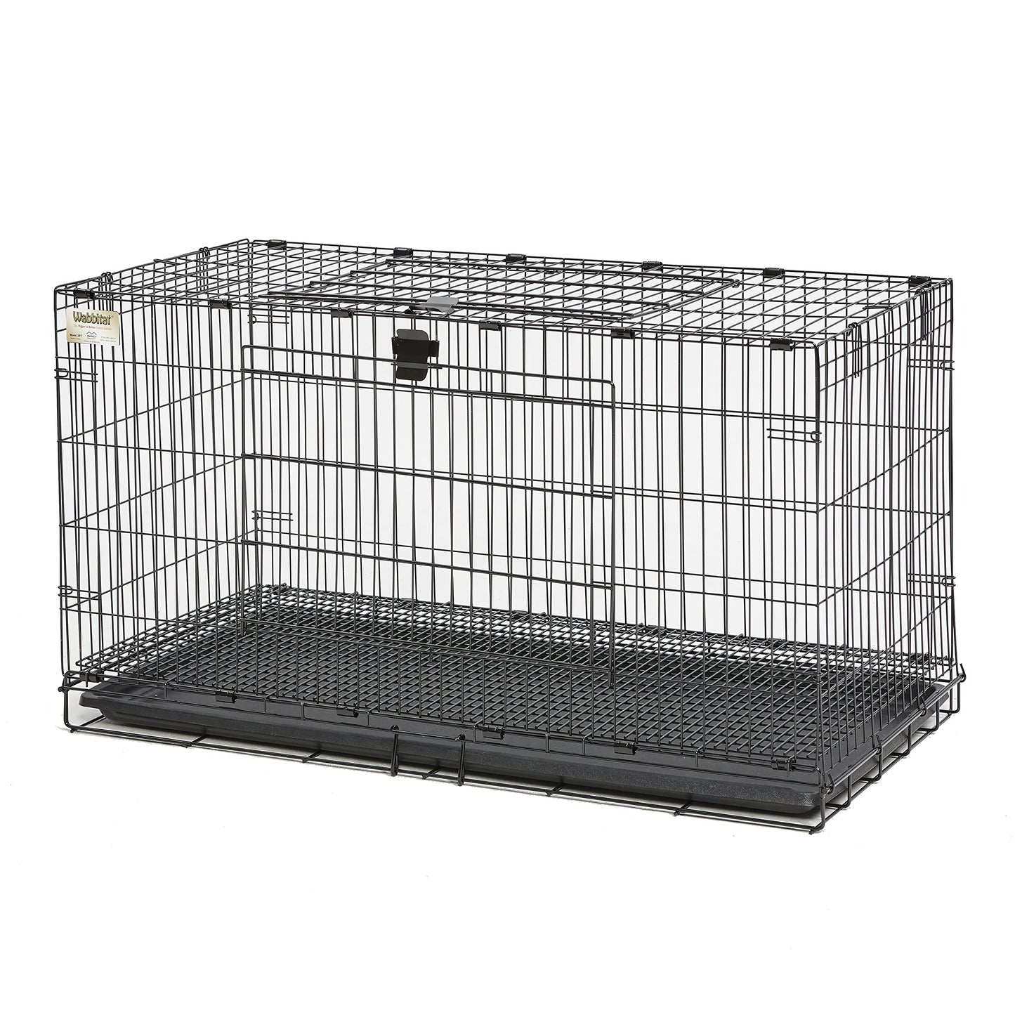 MidWest Homes for Pets Medium Wabbitat Rabbit Cage, Grid Mesh Floor, Removable Tray, Top & Front Door Access, Rust Resistant Finish, No Tools Required