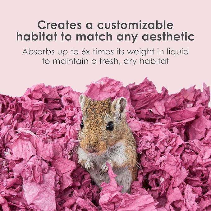 Kaytee Clean & Cozy Colors, Small Animal Bedding with Extreme Odor Control, Plum, 49.2 Liters