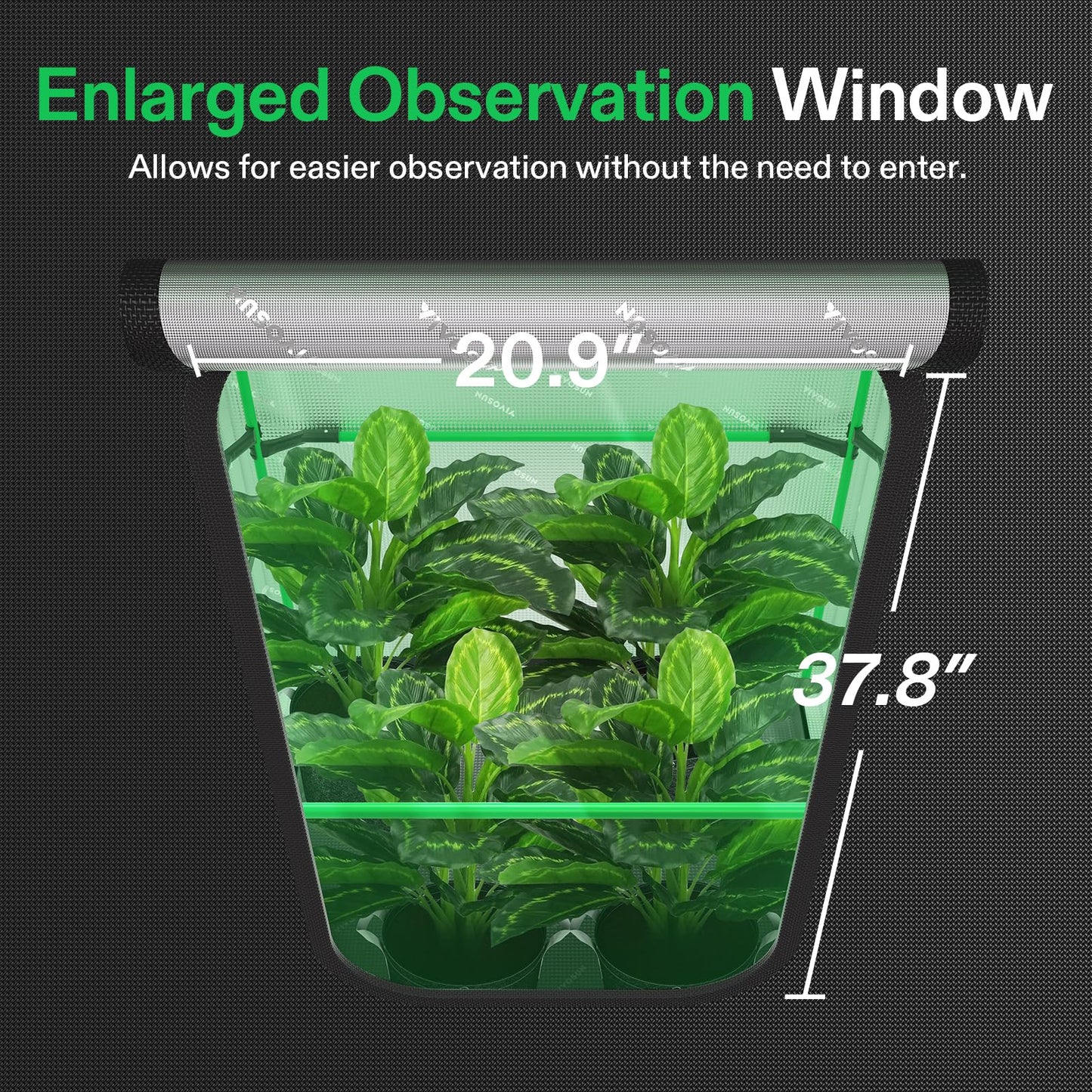 VIVOSUN P448 48"×48"×80" PRO Grow Tent, with Thick 1 inch Poles, Strengthened High Reflective Mylar Oxford Fabric, Extra Hanging Bars & High CFM Kit for Hydroponics Indoor Plant for AeroLight A200SE×2