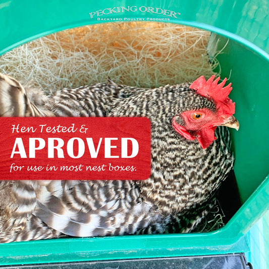 Nest Box Pads for Chicken Nesting Boxes - 13 x 13 Pads Made in USA from Sustainably Sourced Aspen Excelsior (10 Pack)