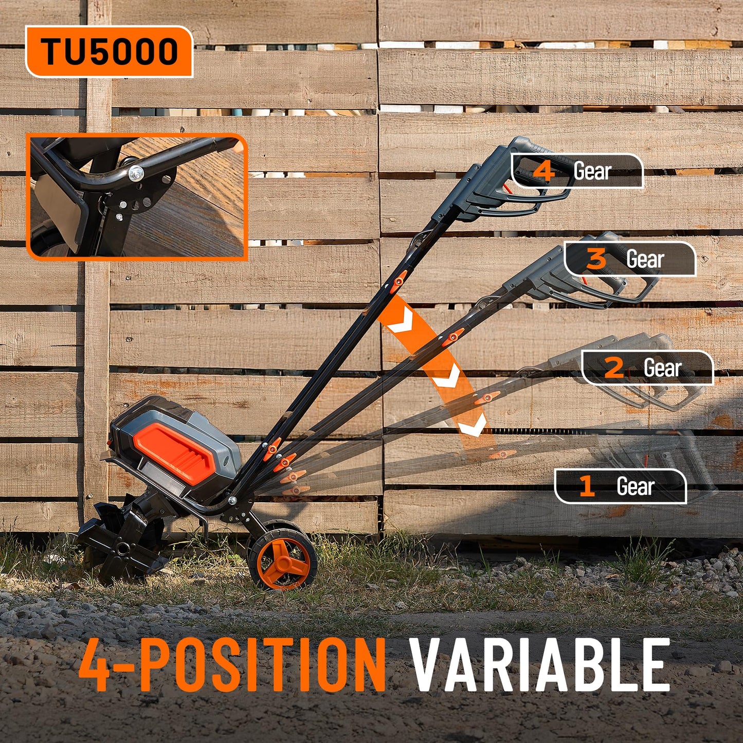 Cordless Electric Tiller Garden Cultivator TaskStar 40V Power Tiller Total 5000mAhx2 Battery Powered Rototiller 14" Width 9"Depth Tiller for Gardening,Dynamical Brushless Motor Enable Smooth Workflow