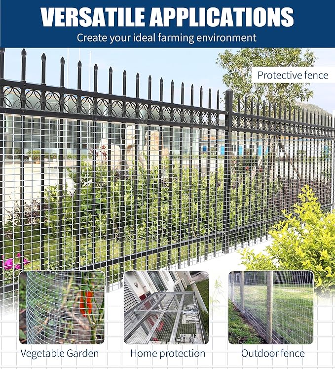 Hardware Cloth 1/2 Inch 16 in x 50 ft 19 Gauge, Hot Dip Galvanized Mesh Rolls Welded Chicken Wire Fencing for Chicken Coop Barrier, Poultry Netting Cage Wire Fence