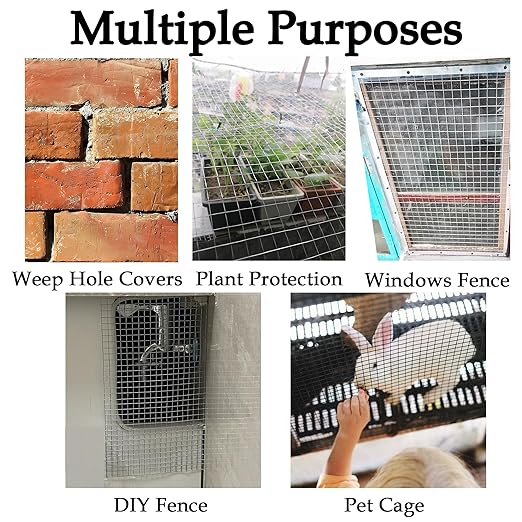 Hardware Cloth 1/4 inch 8in x 20ft Galvanized After Welding 23 Gauge,Wire Cloth Wire Mesh Roll Chicken Wire Fence Mesh Roll for Chicken Pen/Coop Fences, Garden Fences,Screen Mesh,Poultry Netting Cage