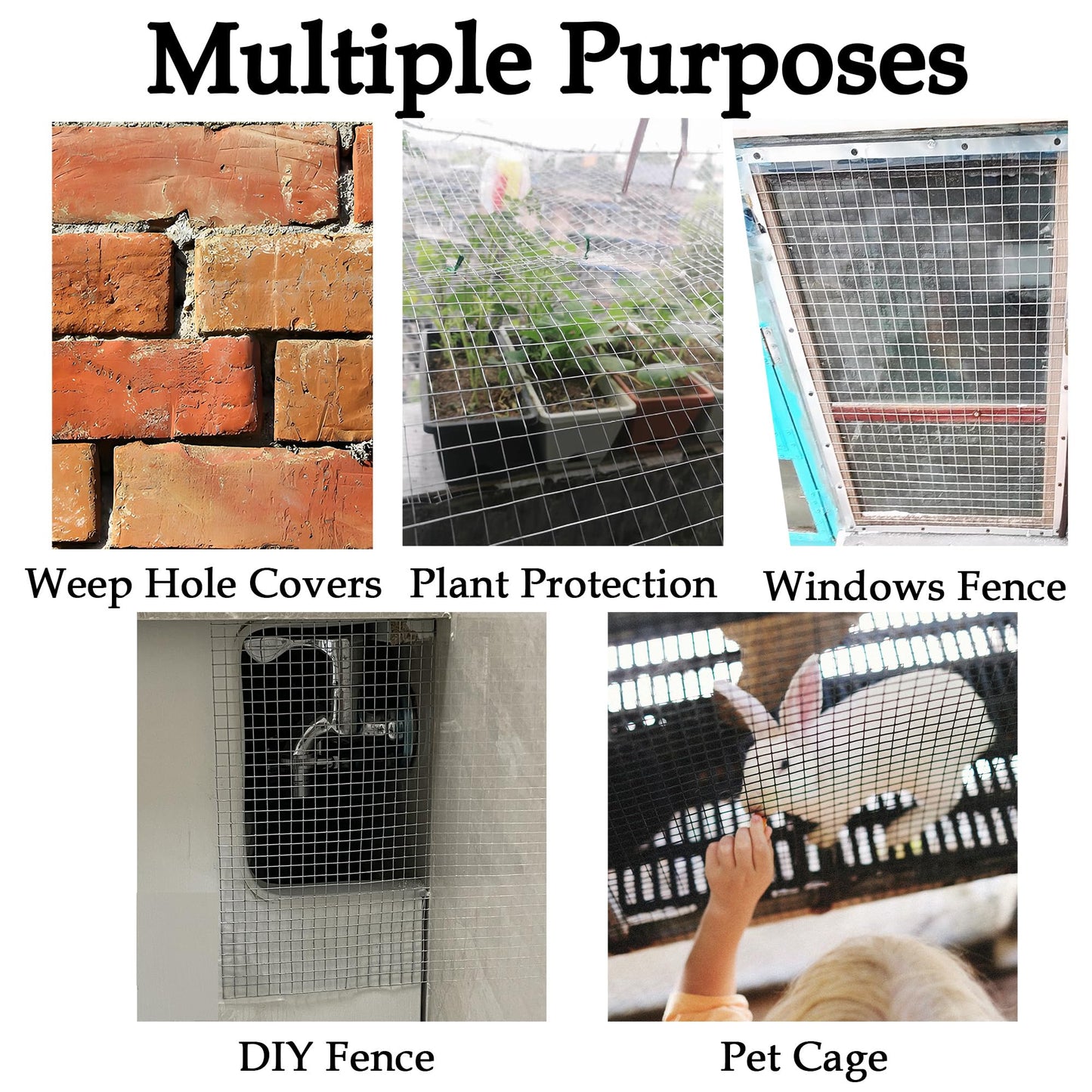Hardware Cloth 1/4 inch 4inx10ft,Chicken Wire Mesh Fence,Galvanized After Welding 23 Gauge,Wire Mesh Roll Wire Cloth for Chicken Pen/Coop Fences, Garden Fences,Screen Meshs,Poultry Netting Cage