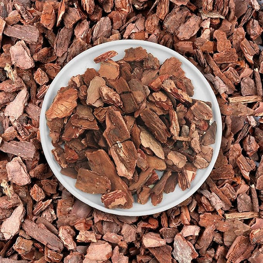 Orchid Potting Bark-6QT Organic Orchid Bark for Plants, All Natural Pine Bark Wood Chips for Houseplant Mulch, Orchid Plants Root Development, Mulch for Potted Plants