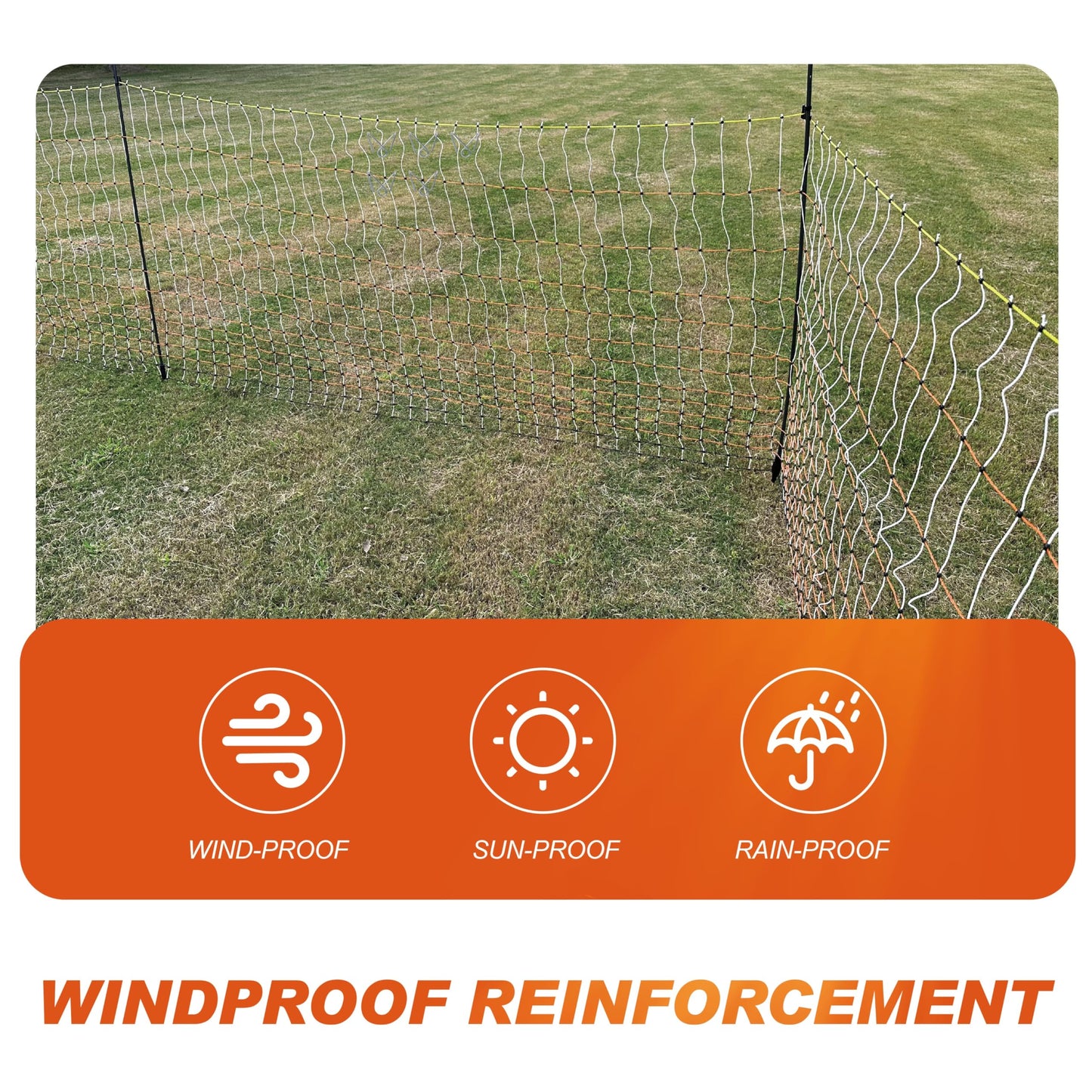 Poultry Electric Netting Fence - 47.3''H (can be Manually Raised to 59.1''H) x 65.6'L for Flying Chicken, Sheep, Goats in Farms, Ranches and Gardens, PK1