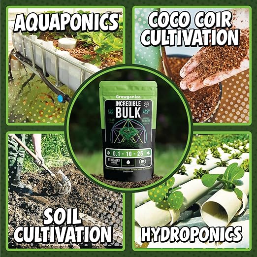 Organic Bloom Booster, Incredible Bulk 0.1-10-25. Natural Plant Food (10lb)