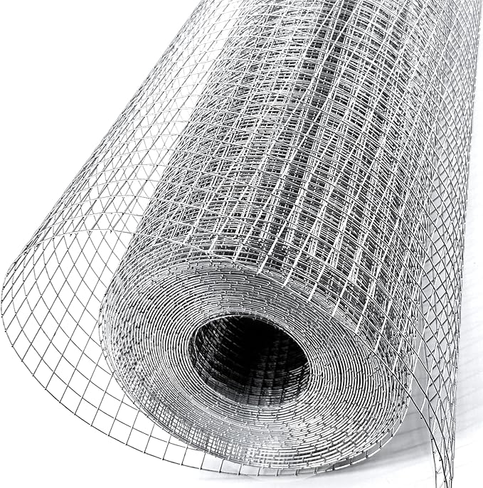 19 Ga Hardware Cloth 1/2 inch 48" x 50' - Premium Chicken Wire Mesh Roll for Effective Garden Fencing, Chicken Runs, and Robust Gopher Mesh Protection