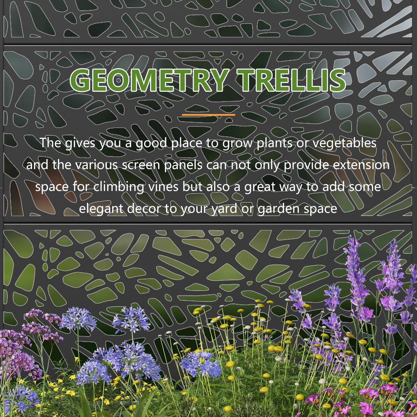 Casaphoria 72"x35" Metal Raised Garden Bed with Trellis(2 Pack), Outdoor Planter Box with Wheels & Drainage Holes for Climbing Plants, Flowers, Elevated Garden Kit with Privacy Screen, Black-Net