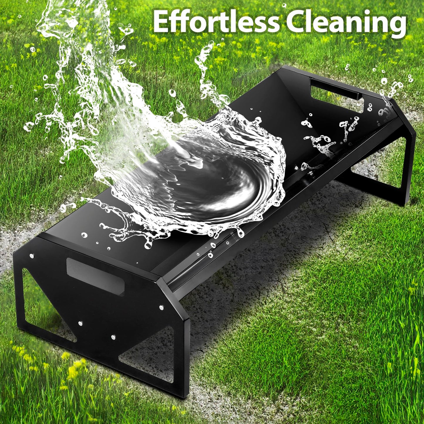 Oxphanor Pasture Feeder 44.2" Long, Heavy-Duty Large Capacity Livestock Feeder with Deeper Feeding Pan, Livestock Feeding Trough Easy to Clean, for Goats, Calves, Sheep, Horses